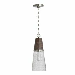 Hot Sale 🛒 Capital Lighting Connor 1-light Black Wash/ Matte Nickel Hanging Pendant - Black Wash/ Matte Nickel 🛒