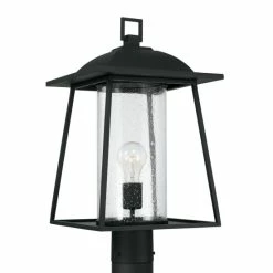 Discount 🧨 Capital Lighting Durham 10.5" 1-light Outdoor Post Lantern W/ Clear Seeded Glass Oiled Bronze 😍