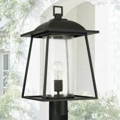 Discount 🧨 Capital Lighting Durham 10.5" 1-light Outdoor Post Lantern W/ Clear Seeded Glass Oiled Bronze 😍 -Capital Lighting Shop unnamed file 2084