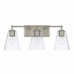 Cheapest 🛒 Capital Lighting 3-light Brushed Nickel Bath/Vanity Light - Brushed Nickel ⭐