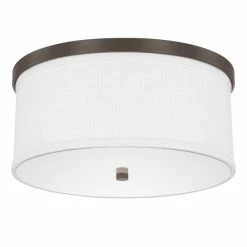 Outlet 😀 Capital Lighting Midtown 3-light Burnished Bronze Flush Mount - Burnished Bronze 😉