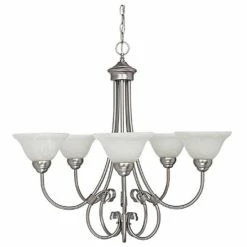 Best deal 🔔 Capital Lighting Hometown 5-light Matte Nickel Chandelier - Matte Nickel 🎁