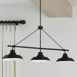 Deals 👍 Capital Lighting Jones 48" 3-light Matte Black/ White Linear Island Chandelier 😍 -Capital Lighting Shop unnamed file 2154