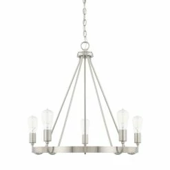 Flash Sale ✨ Capital Lighting Tanner 5-light Steel Chandelier Bronze 🤩
