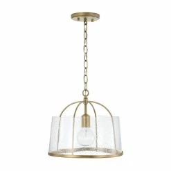 Buy 😍 Capital Lighting Mason 1-light Convertible Pendant/ Semi-Flush Mount Aged Brass 🎉