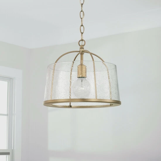 Buy 😍 Capital Lighting Mason 1-light Convertible Pendant/ Semi-Flush Mount Aged Brass 🎉 4 Buy 😍 Capital Lighting Mason 1-light Convertible Pendant/ Semi-Flush Mount Aged Brass 🎉 - Image 4