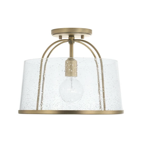 Buy 😍 Capital Lighting Mason 1-light Convertible Pendant/ Semi-Flush Mount Aged Brass 🎉 6 Buy 😍 Capital Lighting Mason 1-light Convertible Pendant/ Semi-Flush Mount Aged Brass 🎉 - Image 6