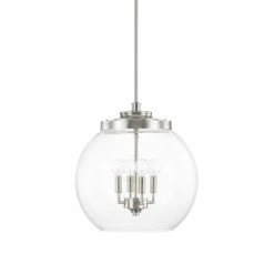 Promo 💯 Capital Lighting Mid-Century Collection 4-light Polished Nickel Pendant 👍