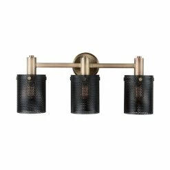 Cheapest 🎁 Capital Lighting Dax 3-light Aged Brass/Black Bath/Vanity Fixture 🥰