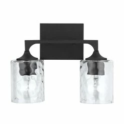 Wholesale 👏 Capital Lighting Clint 2-light Black Iron Bath/ Vanity Fixture W/ Clear Water Glass ❤️ -Capital Lighting Shop unnamed file 2221