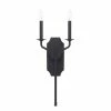 Outlet 🌟 Capital Lighting Ravenwood 2-light Black Iron Wall Sconce ❤️