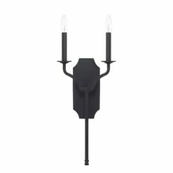 Outlet 🌟 Capital Lighting Ravenwood 2-light Black Iron Wall Sconce ❤️