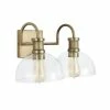 Buy 🔥 Capital Lighting Cassidy 2-light Aged Brass Bath/ Vanity Fixture W/ Clear Glass 🔔