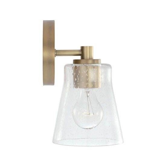 New 💯 Capital Lighting Baker 1-light Wall Sconce W/ Clear Seeded Glass Matte Black 😍 2 New 💯 Capital Lighting Baker 1-light Wall Sconce W/ Clear Seeded Glass Matte Black 😍 - Image 2