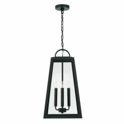 New ✨ Capital Lighting Leighton 12" 4-light Outdoor Hanging Lantern Pendant W/ Clear Glass Black 🎉 -Capital Lighting Shop unnamed file 2250