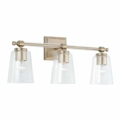 Best deal ๐ Capital Lighting Breigh 3-light Brushed Champagne Bath/ Vanity Fixture ๐