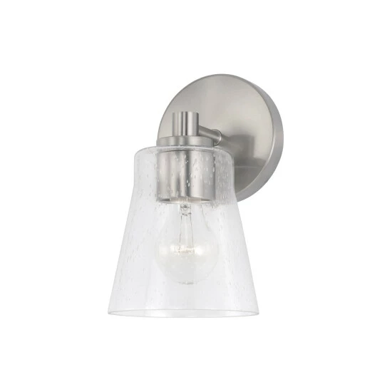 New 💯 Capital Lighting Baker 1-light Wall Sconce W/ Clear Seeded Glass Matte Black 😍 6 New 💯 Capital Lighting Baker 1-light Wall Sconce W/ Clear Seeded Glass Matte Black 😍 - Image 6