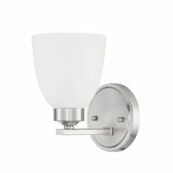 Outlet 🎁 Capital Lighting Jameson 1-light Wall Sconce Brushed Nickel 😉