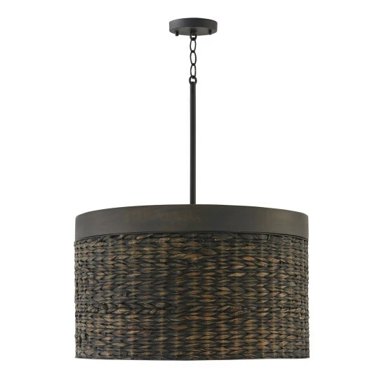 Best deal โจ Capital Lighting Tallulah 4-light Drum Pendant W/ Mango Wood & Water Hyacinth Chalk Wash ๐ 1 Best deal โจ Capital Lighting Tallulah 4-light Drum Pendant W/ Mango Wood & Water Hyacinth Chalk Wash ๐