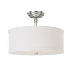 Best deal 🥰 Capital Lighting Loft 3-light Matte Nickel Semi-Flush Mount - Matte Nickel ✔️