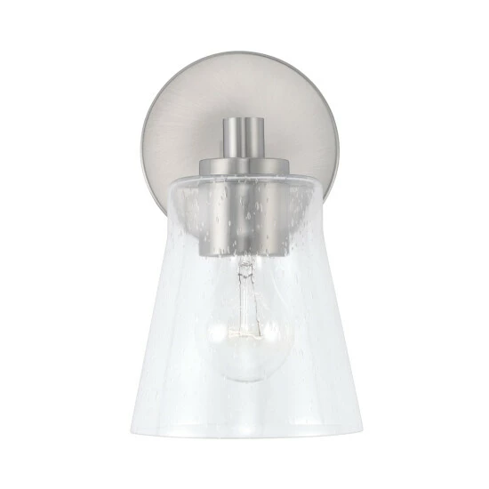 New 💯 Capital Lighting Baker 1-light Wall Sconce W/ Clear Seeded Glass Matte Black 😍 8 New 💯 Capital Lighting Baker 1-light Wall Sconce W/ Clear Seeded Glass Matte Black 😍 - Image 8