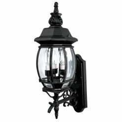 Flash Sale 🥰 Capital Lighting French Country 3-light Black Outdoor Wall Lantern 🤩