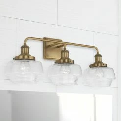 Brand new 👏 Capital Lighting Miller 3-light 26.5-inch Bath/ Vanity Fixture W/ Clear Ribbed Glass Graphite 😍 -Capital Lighting Shop unnamed file 2355