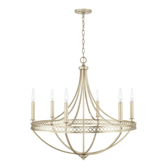 Buy 😍 Capital Lighting Isabella 30.25" 6-light Winter Gold Chandelier ✨ 2 Buy 😍 Capital Lighting Isabella 30.25" 6-light Winter Gold Chandelier ✨ - Image 2