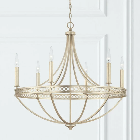 Buy 😍 Capital Lighting Isabella 30.25" 6-light Winter Gold Chandelier ✨ 4 Buy 😍 Capital Lighting Isabella 30.25" 6-light Winter Gold Chandelier ✨ - Image 4