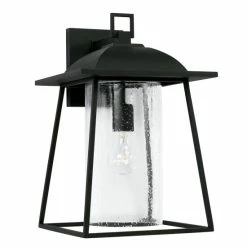 Flash Sale ๐ Capital Lighting Durham 10.5" 1-light Outdoor Wall Lantern W/ Clear Seeded Glass Black ๐