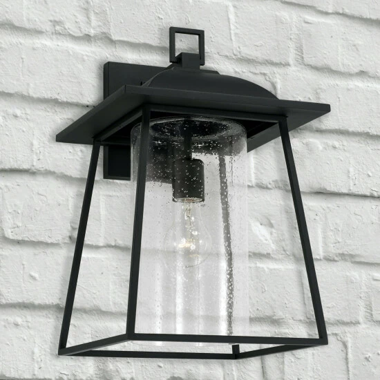 Flash Sale 🔔 Capital Lighting Durham 10.5" 1-light Outdoor Wall Lantern W/ Clear Seeded Glass Black 🎉 3 Flash Sale 🔔 Capital Lighting Durham 10.5" 1-light Outdoor Wall Lantern W/ Clear Seeded Glass Black 🎉 - Image 3