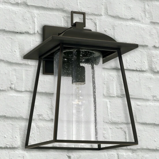 Flash Sale 🔔 Capital Lighting Durham 10.5" 1-light Outdoor Wall Lantern W/ Clear Seeded Glass Black 🎉 8 Flash Sale 🔔 Capital Lighting Durham 10.5" 1-light Outdoor Wall Lantern W/ Clear Seeded Glass Black 🎉 - Image 8