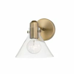 Cheap 👏 Capital Lighting Greer 1-light Sconce W/ Clear Glass Matte Black 🤩