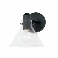 Cheap 👏 Capital Lighting Greer 1-light Sconce W/ Clear Glass Matte Black 🤩 -Capital Lighting Shop unnamed file 2393