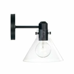 Cheap 👏 Capital Lighting Greer 1-light Sconce W/ Clear Glass Matte Black 🤩 -Capital Lighting Shop unnamed file 2394
