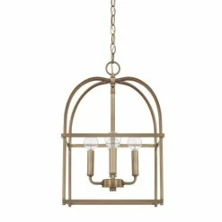 Best Sale ✔️ Capital Lighting Modern Cage 4-light Foyer Pendant Matte Black ✔️