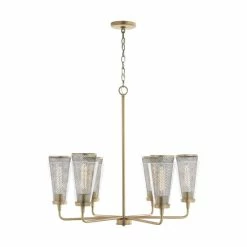 New ⭐ Capital Lighting Abbott 6-light Aged Brass Chandelier 🧨