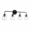 Coupon 🌟 Capital Lighting Amara 4-light Matte Black/ Brass Bath/ Vanity Fixture ✔️
