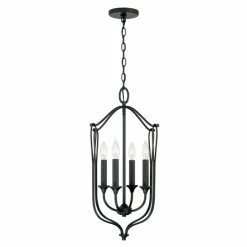 Cheapest ⭐ Capital Lighting Bentley 14.75" 4-light Black Iron Foyer Pendant 🎁
