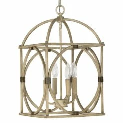 Hot Sale ⌛ Capital Lighting Traditional French Oak 4-light Foyer Pendant Chandelier 🔔