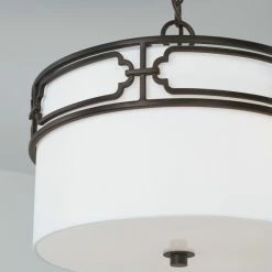 Wholesale 🌟 Capital Lighting Merrick 3-light Dual Mount Semi-Flush/ Pendant W/ White Fabric Shade Antique Silver ⌛ -Capital Lighting Shop unnamed file 2504