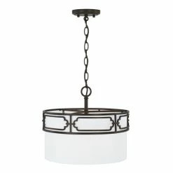 Wholesale 🌟 Capital Lighting Merrick 3-light Dual Mount Semi-Flush/ Pendant W/ White Fabric Shade Antique Silver ⌛ -Capital Lighting Shop unnamed file 2505