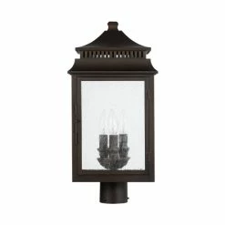 New 😍 Capital Lighting Sutter Creek 3-light Oiled Bronze Outdoor Post Lantern 🎁