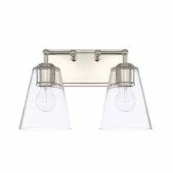 New 😉 Capital Lighting 2-light Polished Nickel Bath/Vanity Light - Polished Nickel - Polished Nickel 🥰