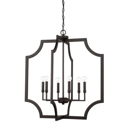 Best Sale ๐ Capital Lighting Classic 6-light Black Iron Foyer Fixture โญ 1 Best Sale ๐ Capital Lighting Classic 6-light Black Iron Foyer Fixture โญ