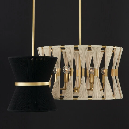 Wholesale ๐ Capital Lighting Cecilia 12" 1-light Patinaed Brass/ Tapered String Pendant Patinaed Brass/ Black Rope ๐งจ 2 Wholesale ๐ Capital Lighting Cecilia 12" 1-light Patinaed Brass/ Tapered String Pendant Patinaed Brass/ Black Rope ๐งจ - Image 2