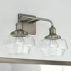 Best reviews of 🤩 Capital Lighting Miller 2-light 17-inch Bath/ Vanity Fixture W/ Clear Ribbed Glass Aged Brass 🔔 -Capital Lighting Shop unnamed file 2579