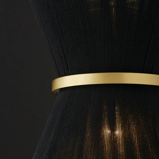 Wholesale ๐ Capital Lighting Cecilia 12" 1-light Patinaed Brass/ Tapered String Pendant Patinaed Brass/ Black Rope ๐งจ 5 Wholesale ๐ Capital Lighting Cecilia 12" 1-light Patinaed Brass/ Tapered String Pendant Patinaed Brass/ Black Rope ๐งจ - Image 5