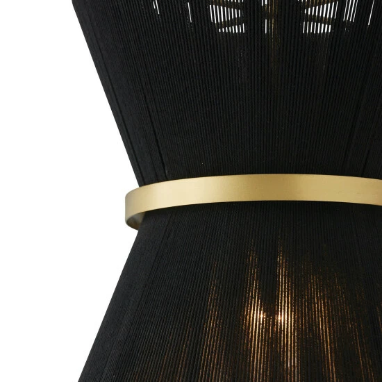 Wholesale ๐ Capital Lighting Cecilia 12" 1-light Patinaed Brass/ Tapered String Pendant Patinaed Brass/ Black Rope ๐งจ 6 Wholesale ๐ Capital Lighting Cecilia 12" 1-light Patinaed Brass/ Tapered String Pendant Patinaed Brass/ Black Rope ๐งจ - Image 6