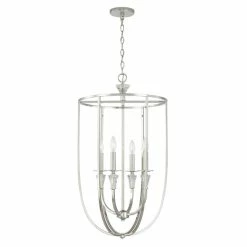 Top 10 😉 Capital Lighting Laurent 18" 4-light Polished Nickel Foyer Pendant W/ Crystal Bobeches 👍